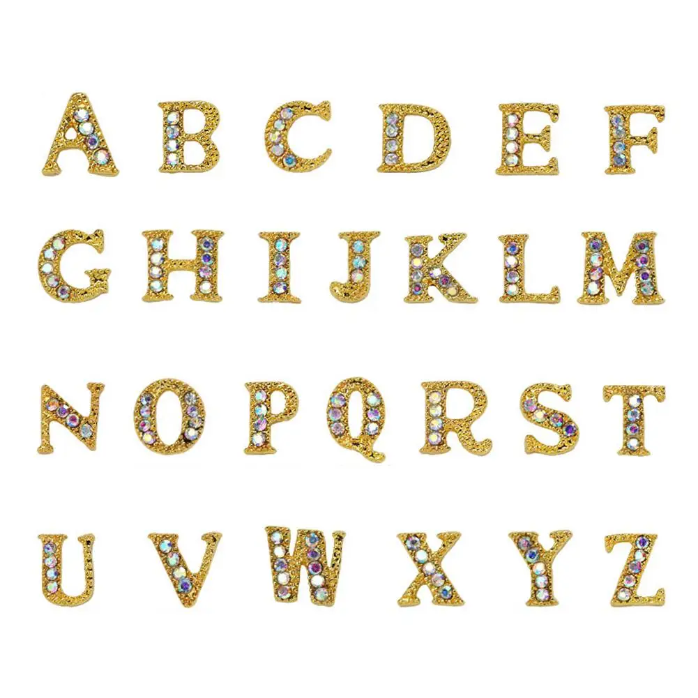 26 шт. A to Z золотые английские буквы художественные украшения из сплава
