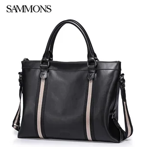 Распродажа! SAMMONS мужской портфель из натуральной кожи, мужская сумка для отдыха из воловьей кожи, деловая сумка для ноутбука, сумки высокого качества, мужские сумки