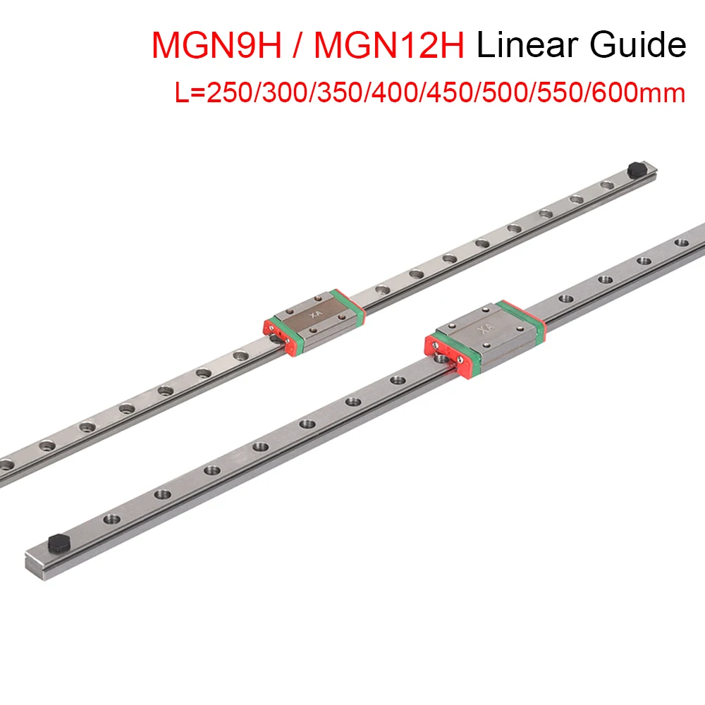 Линейная направляющая MGN MGN12 MGN9 MGN12H MGN9H слайд 200 300 350 400 450 500 550 мм линейная каретка CNC