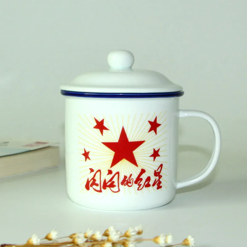 Китайская Ретро кружка кофейные кружки походная посуда для напитков белая