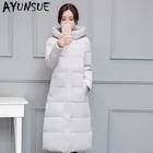 AYUNSUE зимнее пальто женская одежда 2020 парка Корейская теплая куртка Женские пальто с воротником капюшоном длинные женские парки 1008 YY1992