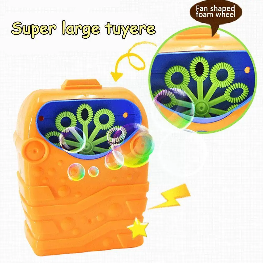 

Bubble Machine Durable Automatic Bubble Blower Outdoor Toy For Girl Boy Powered Battery Outdoor Soap Bubble Maker Toy For K O9W9