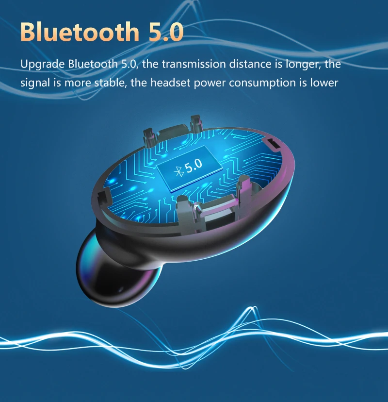 Портативные беспроводные наушники Bluetooth 5 0 стерео спортивные наушники-вкладыши