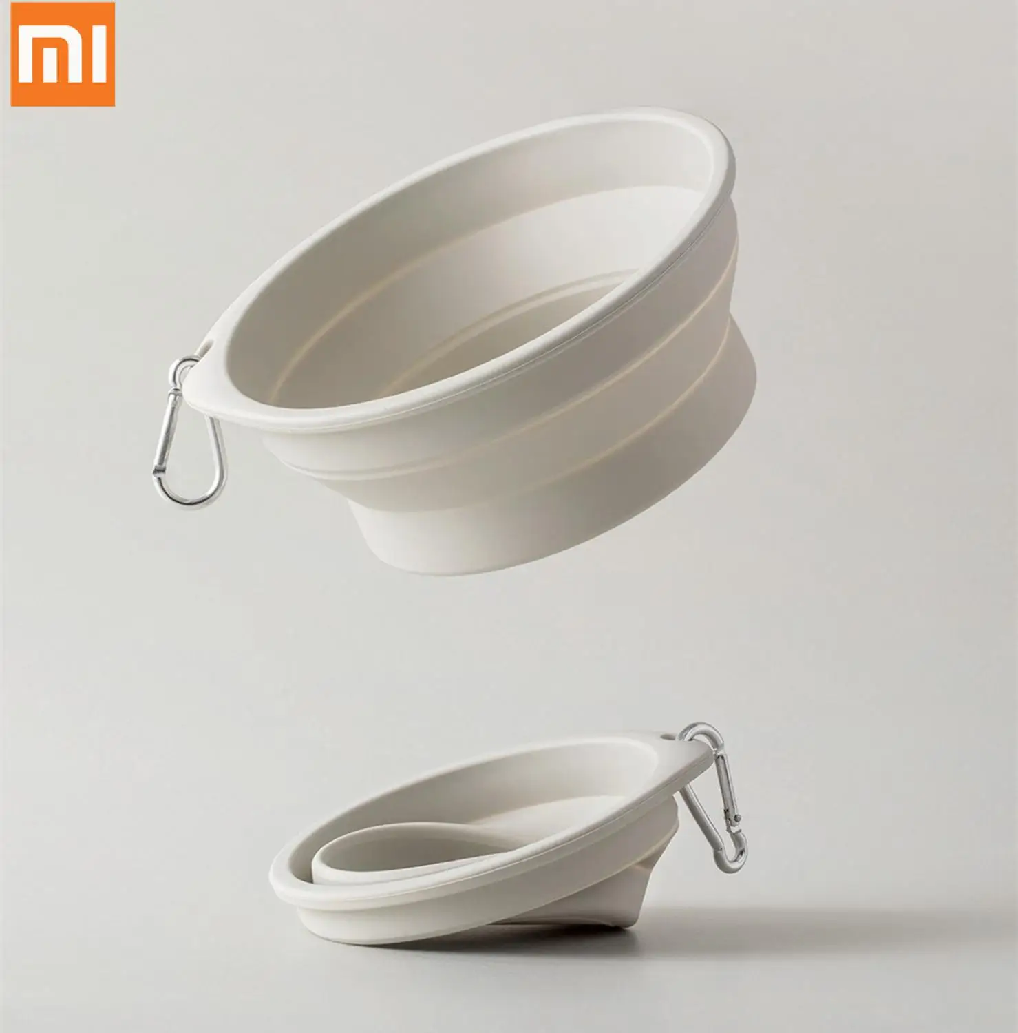 Новая Складная поилка для домашних животных Xiaomi, складная кошка, собачий контейнер для еды, переносная миска для воды, питатель, экологически чистый силикон
