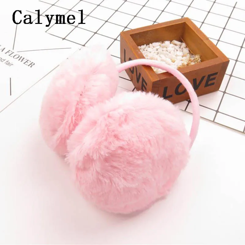 Calymel модные женские наушники с искусственным мехом Зимние теплые кроличьим