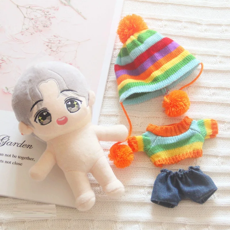 

[MYKPOP]KPOP Doll's Clothes and Accessories: Bobble Hat + Sweat + Pants(without doll) for 20cm Dolls Fans Collection SA20200706