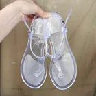 Сандалии женские повседневные, модные однотонные, дышащие, с мягкой прозрачной подошвой, желе, для улицы, летняя модель