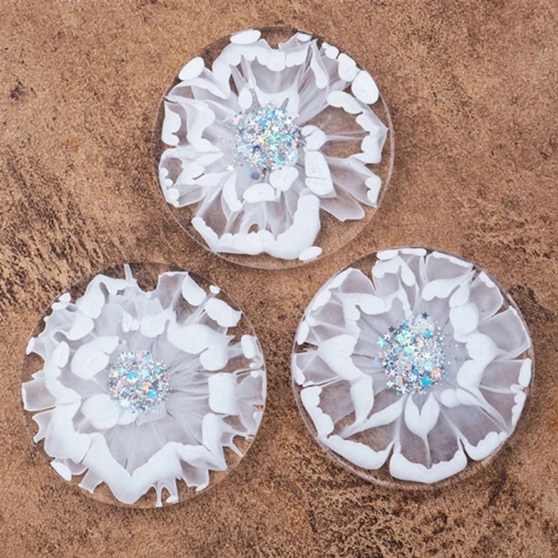 

5Pcs Coaster Molds with Coaster Storage Box Mold Kit Epoxy Resin Molds for Resin Cups Mats Home Decoration Resin Crafts 1XCA