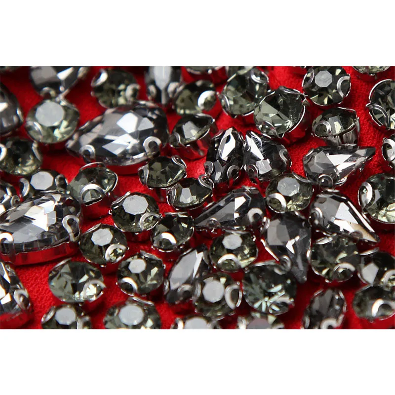 Женское однотонное платье с воротником со стразами элегантное Брендовое