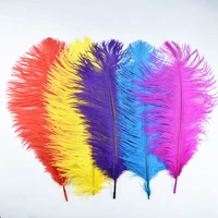 10pcslot ostrich feathers for crafts 40 45cm 16 18 white feathers ostrich plumes home wedding decoration carnaval assesoires
