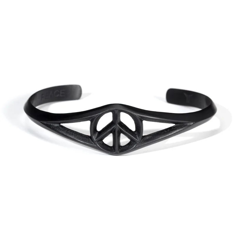 2018 г. поступление браслеты из нержавеющей стали с шармами Peace модные модный бренд