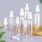 Портативная прозрачная пластиковая пустая косметическая бутылка-распылитель для образцов может использоваться для дозировки магазина