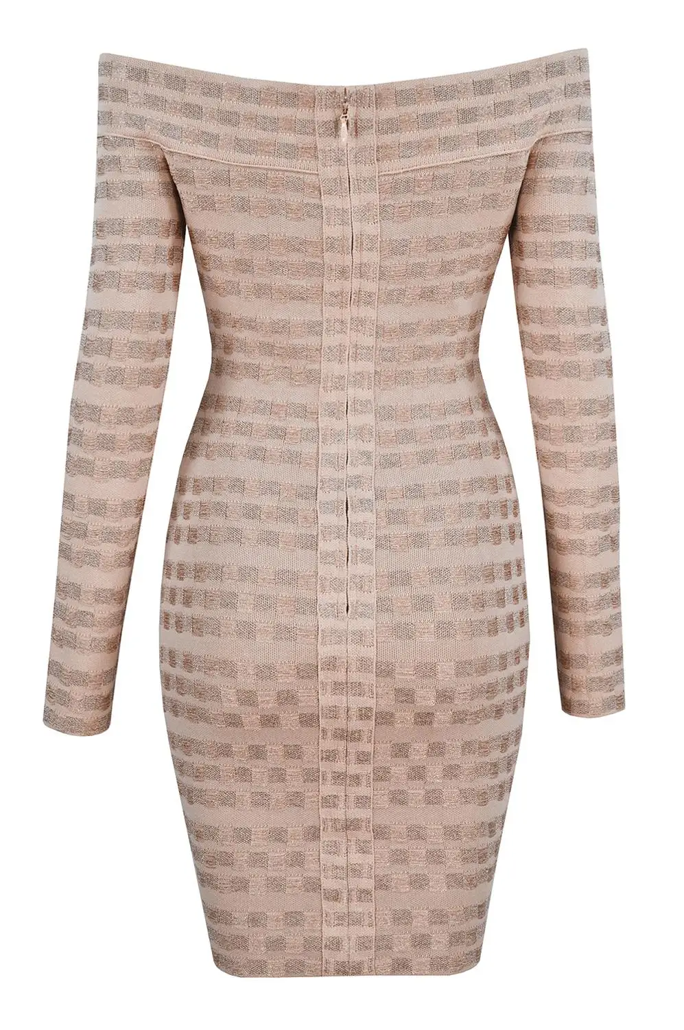 

2020 New Women khaki Fashion Slash neck long sleeve Vestido Celebrity Evening Party Bodycon Bandage Dresses