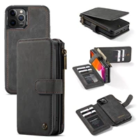 caseme genuine wallet case for apple iphone 12 xr xs max se 5 6 7 8 luxury 2 in 1 detachable leather phone cover magnetic case
