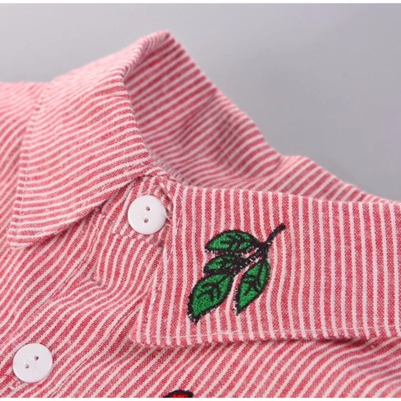 Демисезонная одежда для маленьких мальчиков детская полосатая рубашка с