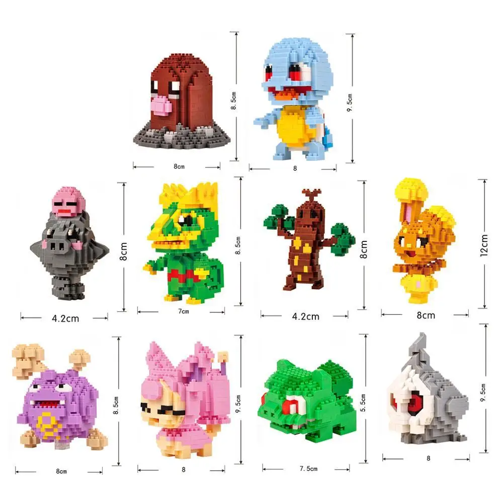 2021 новые стили маленькие строительные блоки Pokemon Мультяшные модели животных Picachu