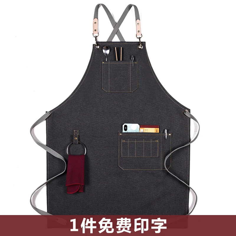 

Фартук с пользовательским логотипом из хлопчатобумажной ткани