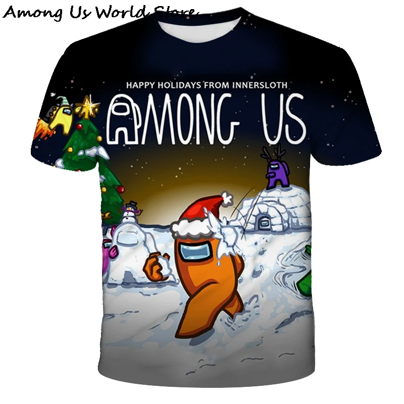 

New 3D Printed t shirt Game Among Us T-shirt Short Sleeve Kids Boys Girls Casual Tops Tees Toddler Children's Clothing 4T-14T