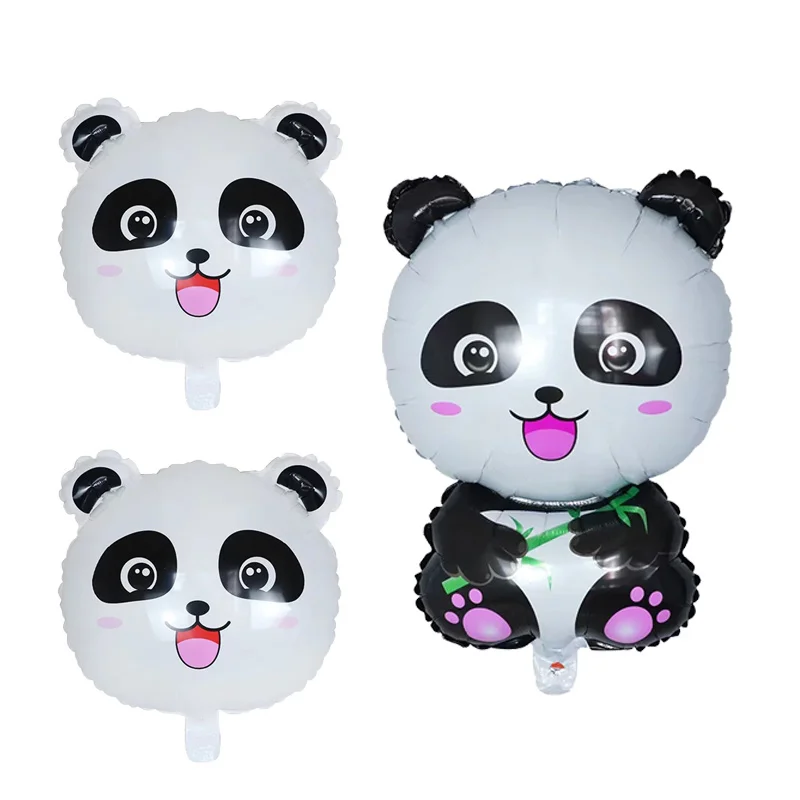 

1PC Cartoon Panda Foil Balloon China National Treasure Happy Birthday party decor kids air balloon globos