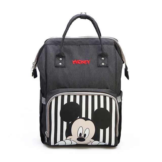 Disney Minnie пеленки сумка рюкзак Bolsas Maternidade Водонепроницаемая детская коляска сумка USB бутылка теплее мумия рюкзак Land Mochila - Цвет: Синий