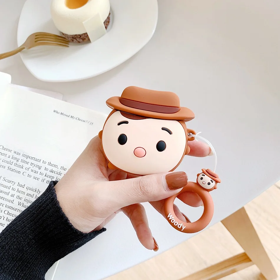 488 K 3D мультяшный силиконовый чехол для наушников для Airpods 2 Чехол с милым ремешком для Apple Air pods 2 для Earpods чехол с мультяшным медведем - Цвет: 488 K