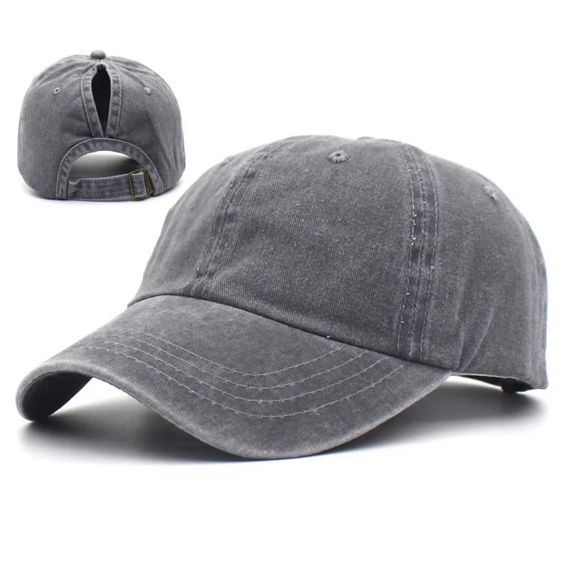 Женская Бейсболка с хвостом хлопковая кепка для девочек Повседневная