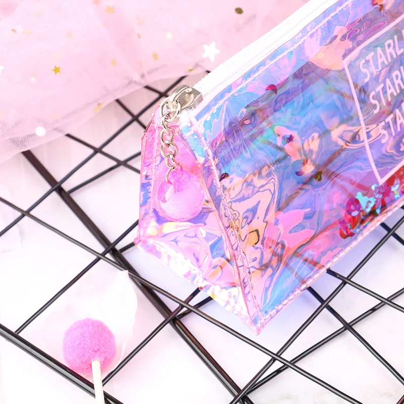 Водостойкая креативная ПВХ пластиковая крутая лазерная прозрачная блестящая