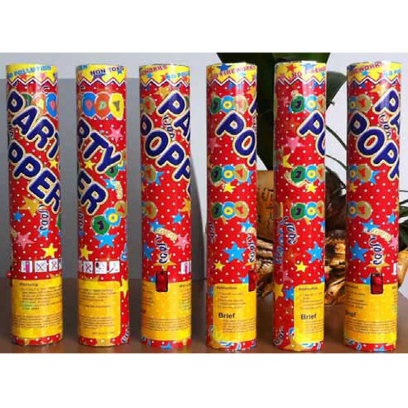 Вечерние пушки для попперов 15 дюймов ручной фейерверк с конфетти Свадебный спрей