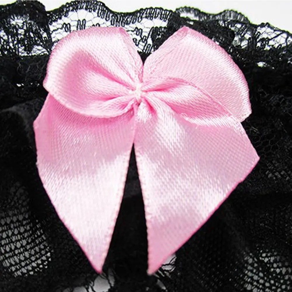 

Hot Sexy Open Crotch Thongs G-String Lingerie Women Sexy Crotchless Panties Bowknot Pearls Lace Underwear Nightwear G-string