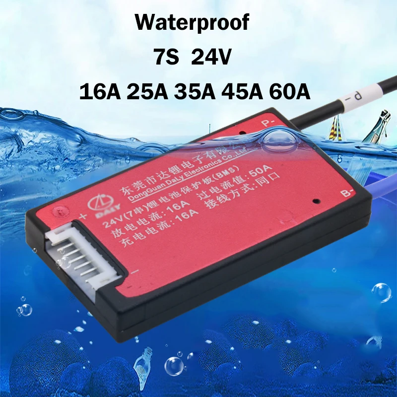 Защитная плата для литий ионных аккумуляторов 7S 24 В С балансом 60 А BMS Lipo 15 20 30 40 50 3 7