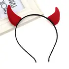 Обруч для волос эластичный, тканевый, для косплея, для взрослых, детей, демонов, красный рог быка, костюм на Хэллоуин, Рождество