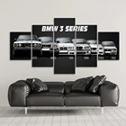 Постер с рисунком на холсте, домашний декор, 5 шт., HD картины с спортивными машинами, настенные художественные картины, гостиная, модульная рамка, украшение для дома