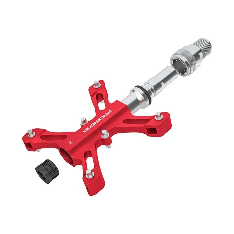 

PROMEND Bicycle Pedals Aluminum Alloy Quick Release Bike Accessories Anti Slip Road Pedal Bearings 1 Pair