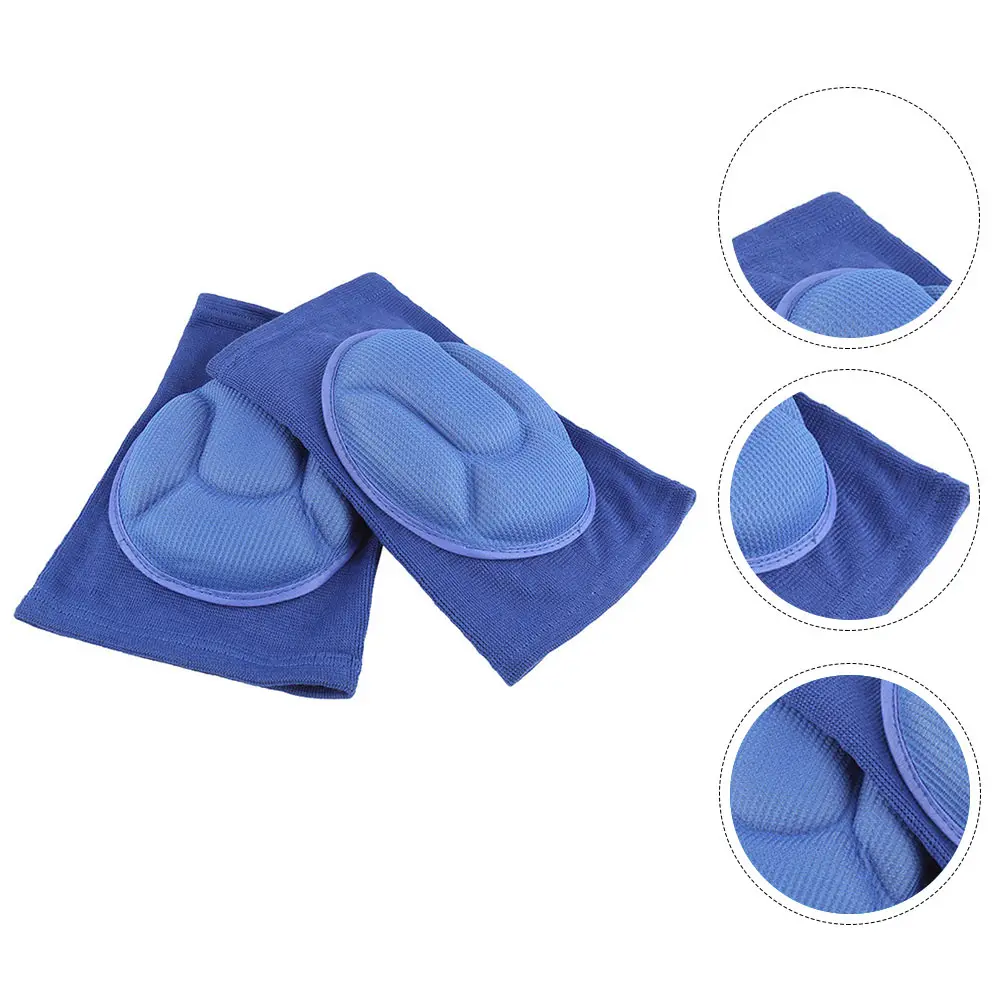 

1 Pair Knee Pads Breathable Elastic Blue Safe Knee Gear Knee Sleeve Knee Protector Knee Brace for Sport Hiking Dance Riding