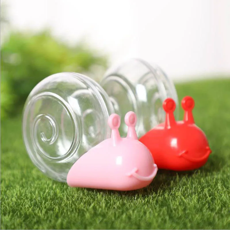 

22pcs Originality Snail Shape Plastic Candy Box Transparent Chocolates Boxes Wedding Favor Baby Shower Birthday Gifts Packag