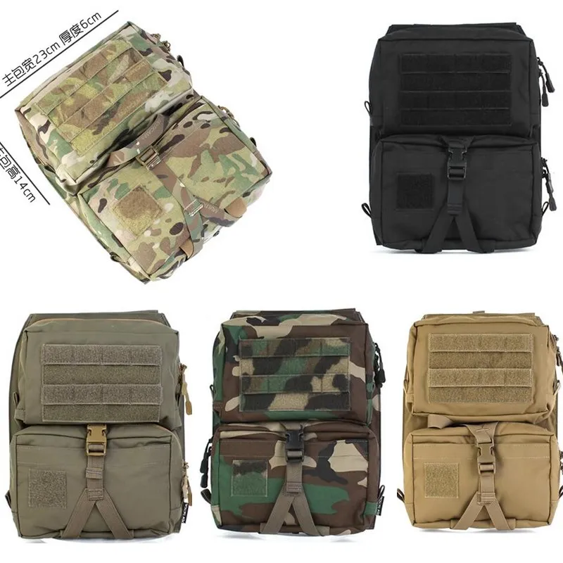 Outdoor Tactical Vest Back Plate Bag Water Bag Medical Bag