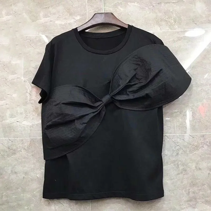 Модная новинка летняя модная женская футболка с круглым вырезом короткими