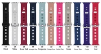sport silicone strap for apple watch 6 se 5 4 3 2 1 band 44mm 40mm iwatch band 38mm 42mm bracelet wrist belt metal buckle correa