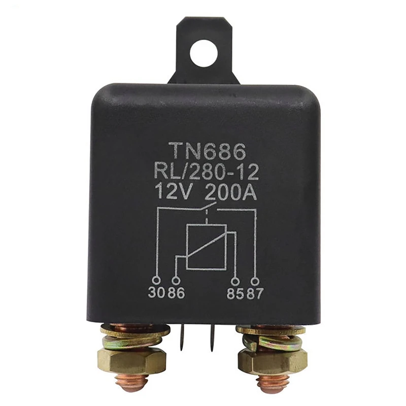 Car Relay 12V 200A 4Pin Black Box Battery For Automobile Heavy Vehicle Truck Excavator Van Boat | Автомобили и мотоциклы