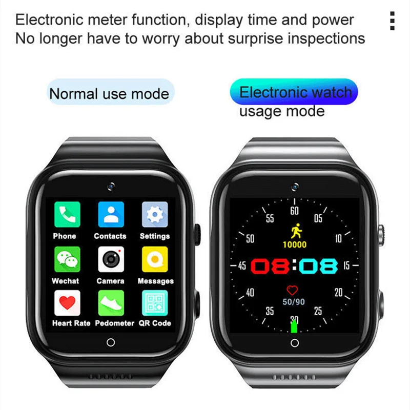 

9.0 Android 4G Smart Watch Men SIM Card Camera Phone Wifi Internet Smartwatch HD Video Call Recording Multifunctional Flashlight