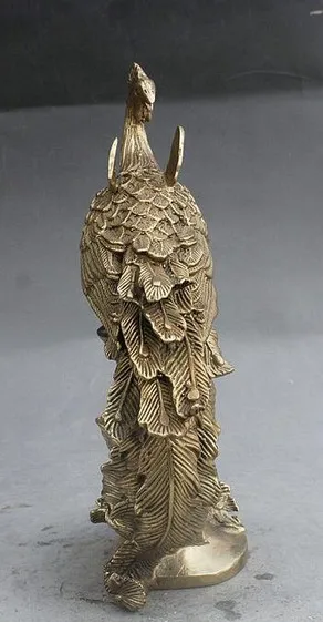 YM 307 10 &quotсобрать Китайский дворец династии латунь красивый Феникс павлин