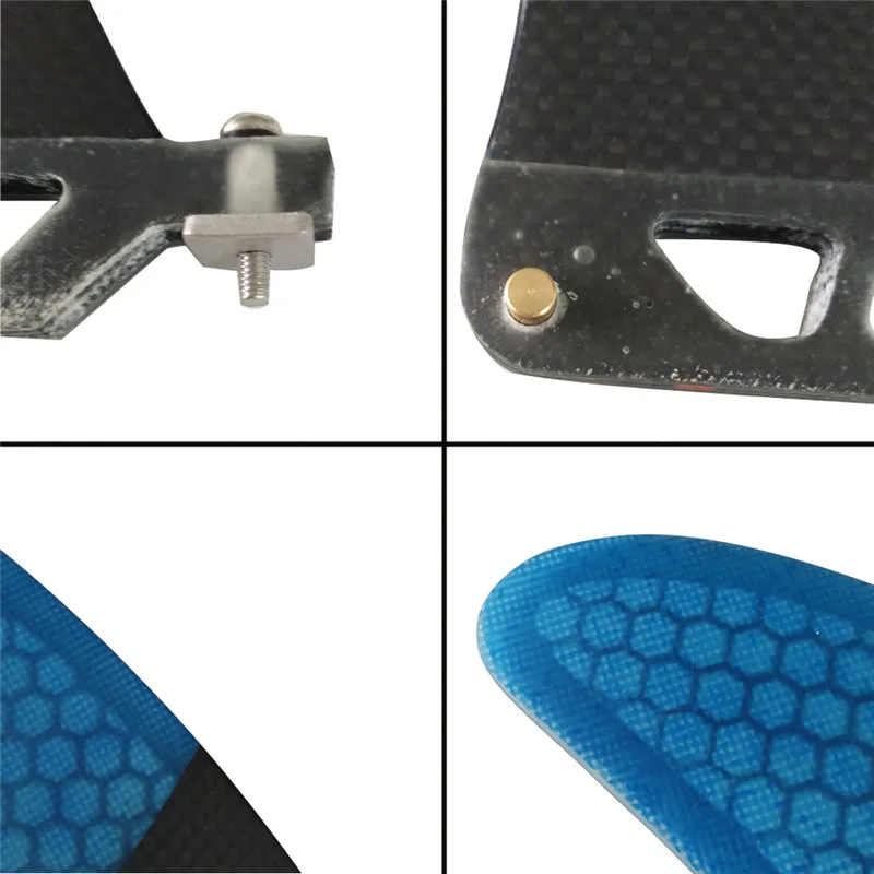 Лонгбордные плавники 8 дюймов одинарные синего цвета с красными лавниками