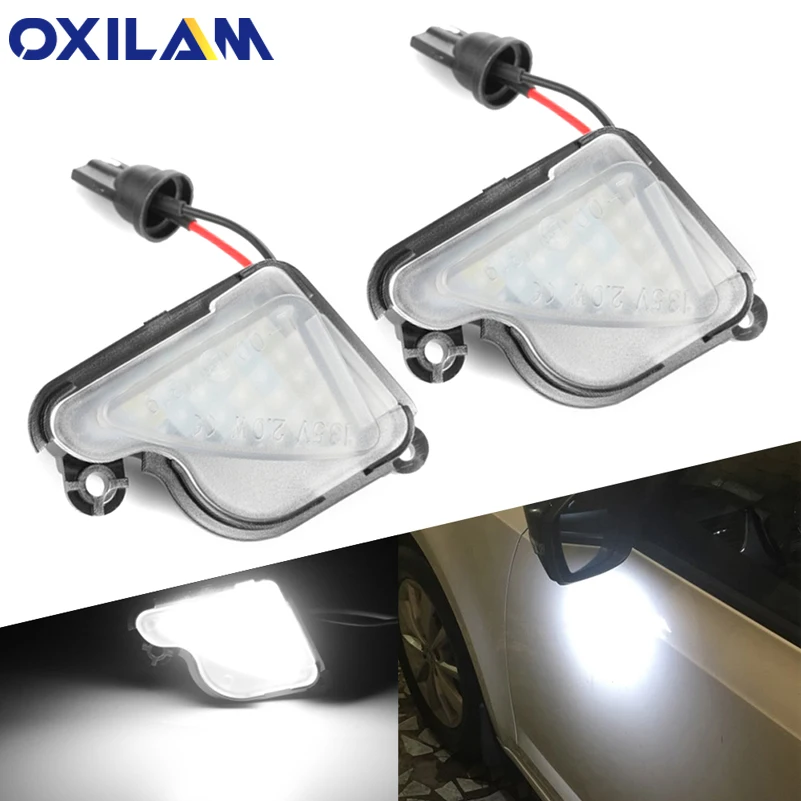 

2Pcs LED Side Mirror Puddle Lights CANBUS No Error White for Skoda Superb MK2 Octavia MK2 MK3 1Z 5E Under Mirror Lamp Car Light