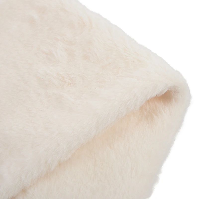 Женский шарф из искусственного кроличьего меха на осень и зиму белые Шарфы |