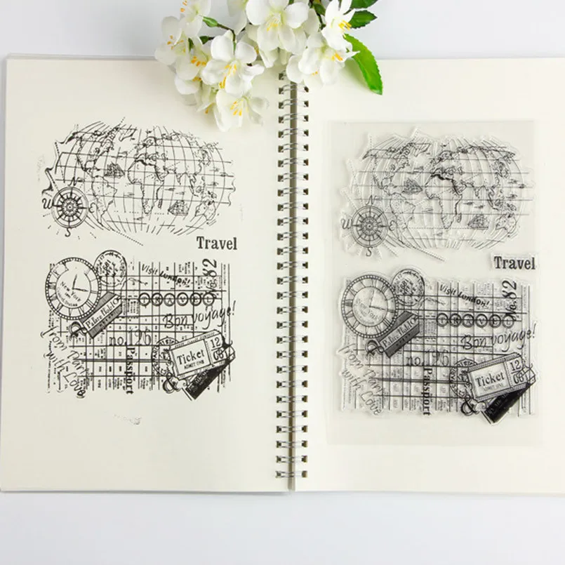 Прозрачный силиконовый штамп с французскими словами печать для скрапбукинга