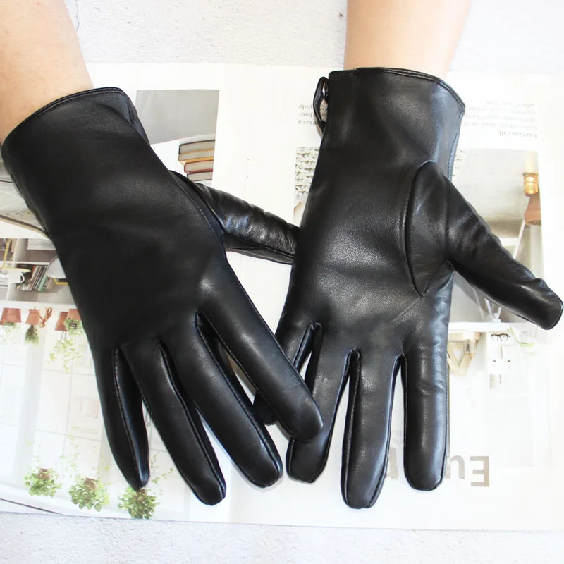 Перчатки мужские из импортной овечьей кожи Классические Модные кожаные перчатки