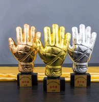 football match golden gloves trophy trophy plating goalkeeper medal resin crafts wholesale factory direct selling