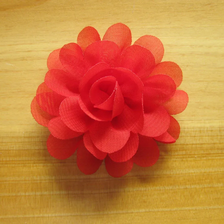 

30 Pcs/lot Solid Color Handmade Chiffon Flower for DIY Children Headband Wedding Bouque Party Decoration Accessories Photo Props