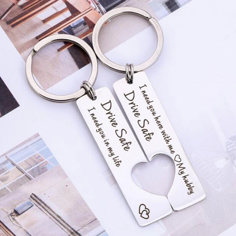 2 шт. брелки для ключей мужчин и женщин из нержавеющей стали | Украшения