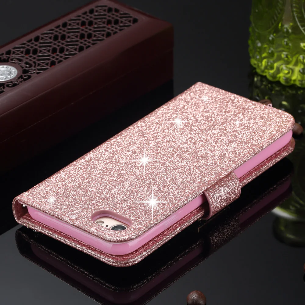 L-FADNUT блестящий кожаный чехол-кошелек для iPhone Xr X Xs 11 Pro Max Magnetic 6 6S Plus 7 8 5 5S SE